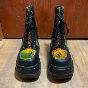 Cape Robbin Platform Rainbow Boots